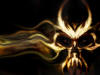 Fire Face Halloween Background Wallpaper